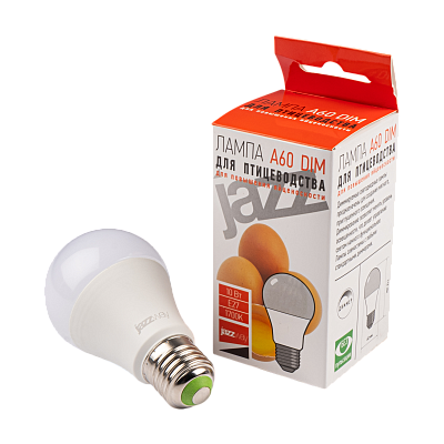 Лампа светодиодная диммируемая для птицеводства PLED-А60 DIM Chiken eggs