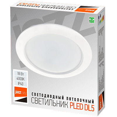 Светильник светодиодный встраиваемый PLED DL5 18w 4000K WH IP40
