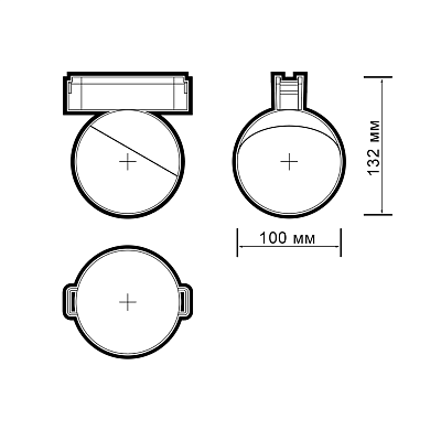 Низковольтный трековый светильник MTR16 3010 10W 4000K 100° BL IP20