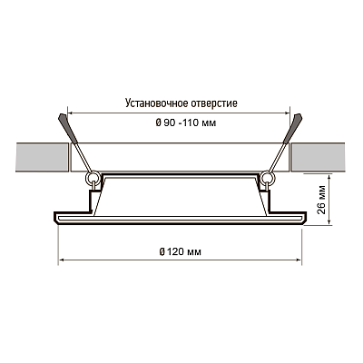 Cветильник светодиодный встраиваемый PLED DL7 10W 3000K WH IP54