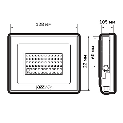 Прожектор светодиодный PFL-30W RGB-RC BL IP65