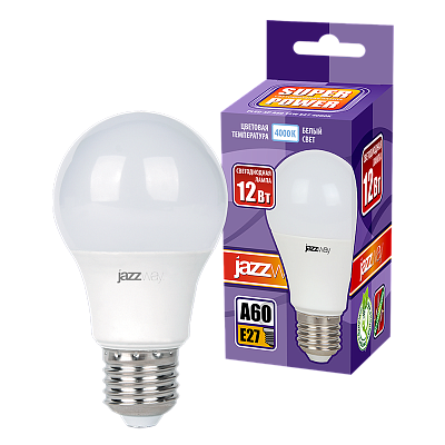 Лампа светодиодная PLED- SP A60 12w E27 4000K 230/50 Jazzway 