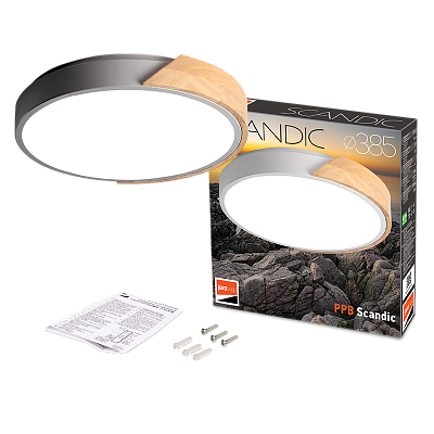 Светильник светодиодный потолочный PPB Scandic-R 36w 4000K GR/W IP20