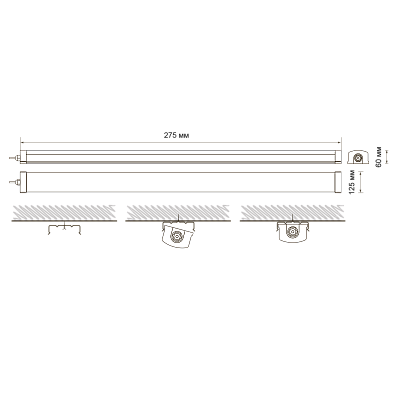 Светильник светодиодный пылевлагозащищенный PWP-C3-E1 600 18w 6500K с БАП IP65