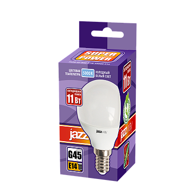 Лампа светодиодная PLED- SP G45 11w E14 5000K 230/50 Jazzway