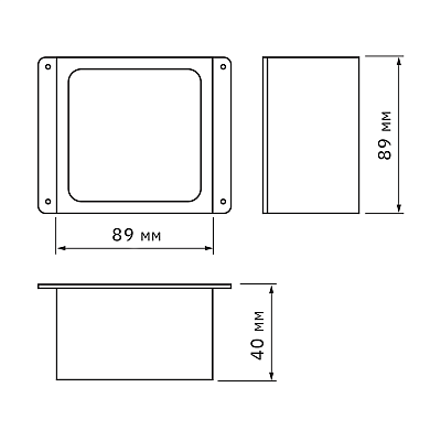 Панель светодиодная PPL 089/G OPAL 9W 3000K  GREY IP40