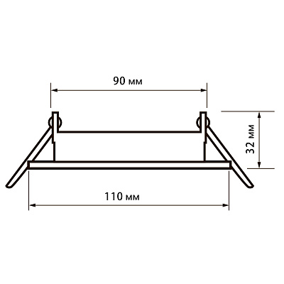Светильник декоративный встраиваемый серии PGX53d AL35-CHROME