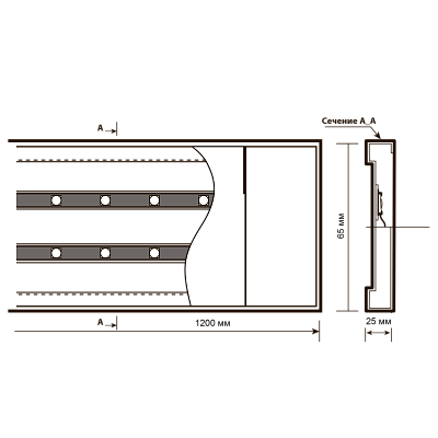 Светильник накладной PPO-02 SPEC 20W OPAL 