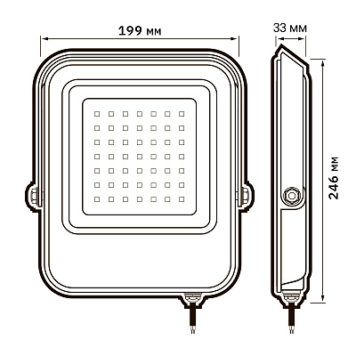 Прожектор светодиодный PFL-V 100w 6500K IP65