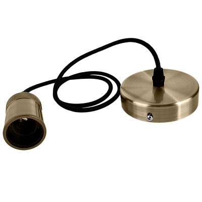 RETRO патрон с проводом PLC 03 ANTIQUE BRONZE
