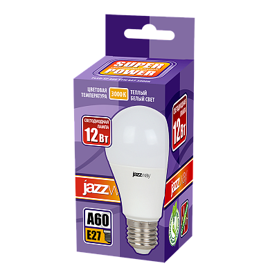 Лампа светодиодная PLED- SP A60 12w E27 3000K 230/50 Jazzway 