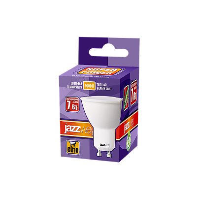 Лампа светодиодная PLED- SP GU10 7w 3000K 230/50 Jazzway